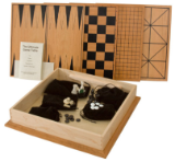 Game Box, 2-Boards - Checkers, Chess, Go, Aggravation, Backgammon