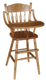 Child's Highchair, Post Plain Child's Highchair, Post Plain