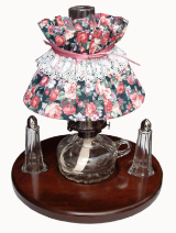 Lazy Susan w/Lamp & Shade / Salt & Pepper Shaker Lazy Susan w/Lamp & Shade / Salt & Pepper Shaker