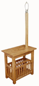 Mission Lamp Stand,w/ Magazine Rack Mission Lamp Stand,w/ Magazine Rack
