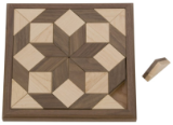 Wooden Puzzle, Block - Maple/Walnut Wooden Puzzle, Block - Maple/Walnut