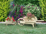 Wooden Wheelbarrow Planter Wooden Wheelbarrow Planter