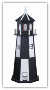 Checkered Garden Lighthouse  - Black / White