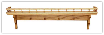 Wooden Shelf - Plain-w/pegs & rail