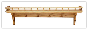 Wooden Shelf - Plain-w/pegs & rail