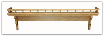 Wooden Shelf,Plain-w/rail