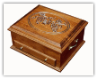 Silverware Chest w/Lid Carvings