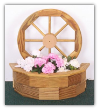Wooden Wagon Wheel Planter