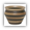 wood bowl - vase  - striped