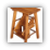 folding step stool - (Cherry)