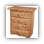 jewelry box  4-drawer    oak