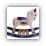 Rocking Horse-Deluxe,small-Painted (Balloons - Blue)